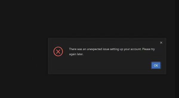 设置账户遇到意外问题截图2